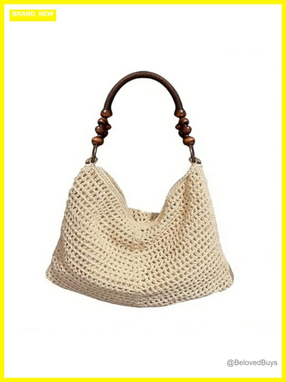 Handwoven Crochet Tote Bag Large Summer Beach Purse